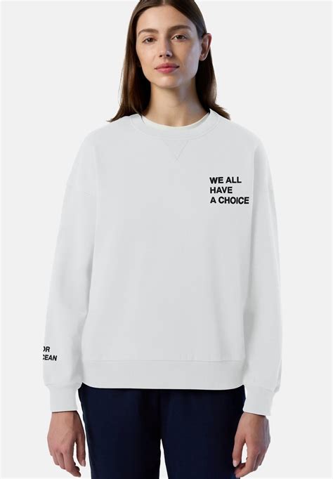 North Sails Mit Slogan Sweatshirt Weiss Weiß Zalando At