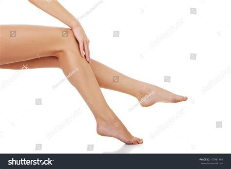 Naked Long Legs Sitting Woman Her Stock Photo Shutterstock
