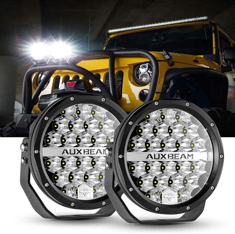 Auxbeam Inch Led Round Driving Light Pcs W Lumens