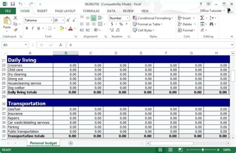 Excel template budget planner - portalkoti