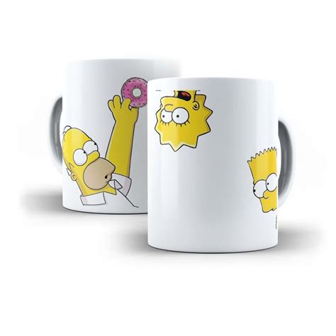 Caneca Os Simpsons Homer Lisa Bart Porcelana Ml Md Shopee Brasil