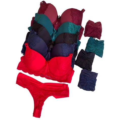 Kit Plus Size C 3 Conjunto Lingerie Fio Duplo Nacional Shopee Brasil