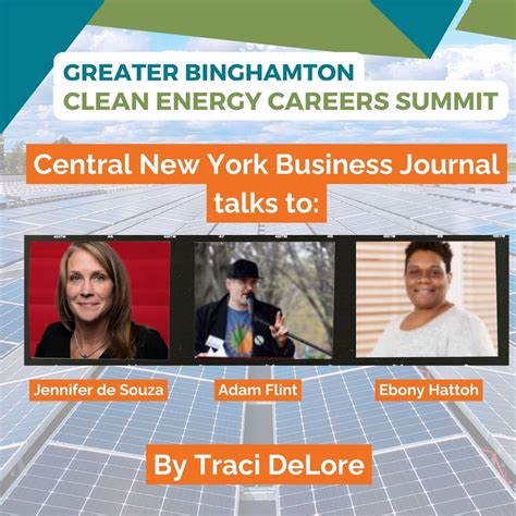 Cnybj Job Fair Summit Focus On The Binghamton Areas Clean Energy