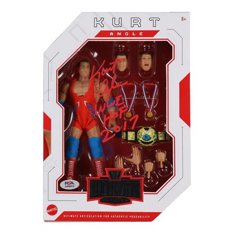 Kurt Angle Signed WWE Ultimate Edition Action Figure Inscribed WWE