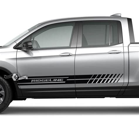 Paire Honda Ridgeline 2023 Side Doors Lines Stripes Stickers Vinyl Graphics