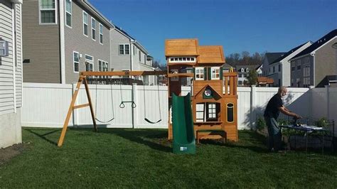 Cedar Summit Mount Forest Lodge Playset From Costco Installed In