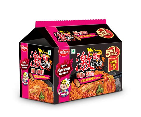 Nissin Geki Hot Spicy Korean Ramen Instant Noodles Kimchi Flavor 400