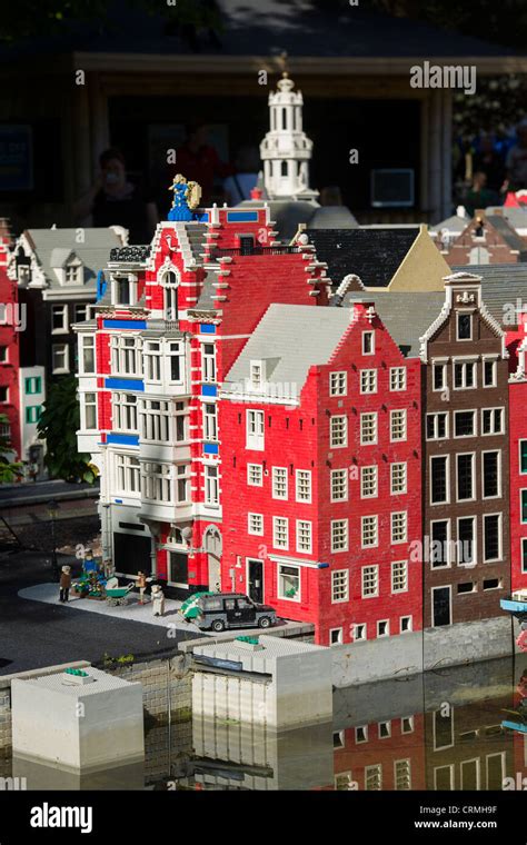 Lego houses on the waterfront at Miniland, Legoland, Billund, Denmark ...