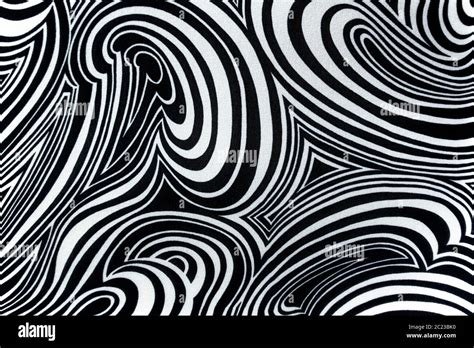 Abstract vintage pattern in black and white - detail of a fabric from ...