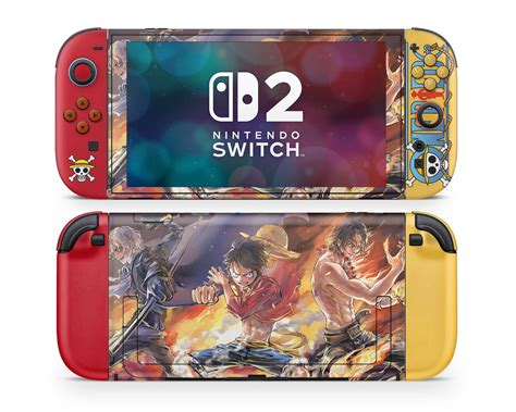 One Piece Luffy Flames Nintendo Switch 2 Switch 2 Skin – Anime Town