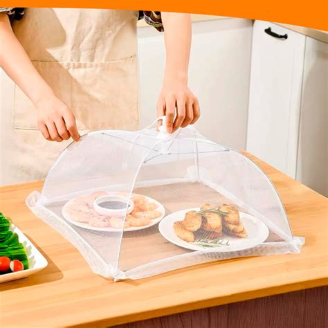 Tela Protetora De Alimentos - Tela Protetora De Alimentos Branca Dobrável Retrátil Pães Frutas Bolos ...