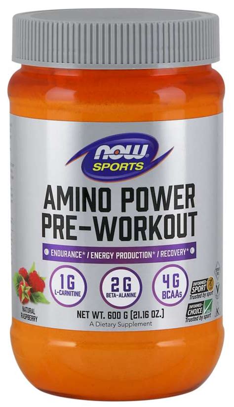 Now Foods Amino Power Pre-Workout / 600 g — Цена