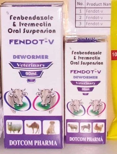 Suspension Fenbendazole Ivermectin Oral Susupension Brand Fendot V