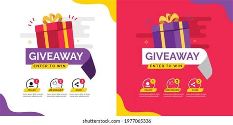 Special Giveaway Banner Design Template Stock Vector (Royalty Free) 1977065336