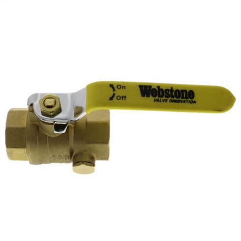 41724 Webstone 41724 1 Ips Full Port Forged Brass Ball Valve With Ips Hole