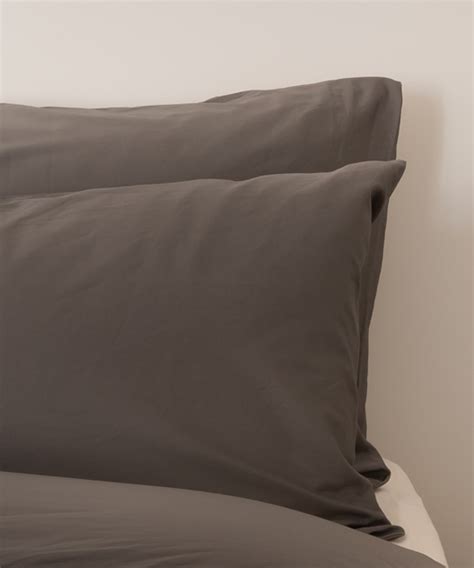 Egyptian Cotton Pillowcase Satin 400tc Anthracite Douxe Hotel Luxury