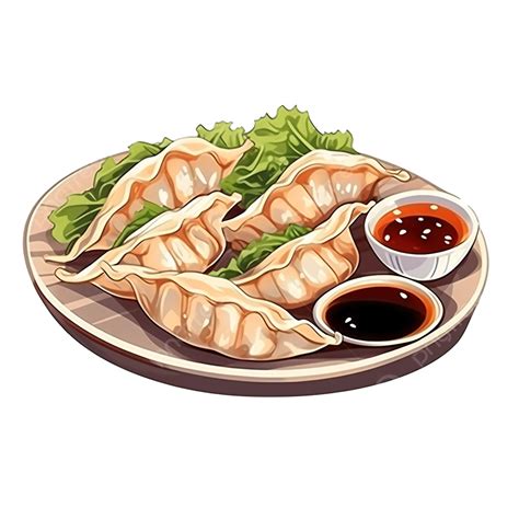 Gyoza Japanese Traditional Food Asian Dumpling Poster Illustration