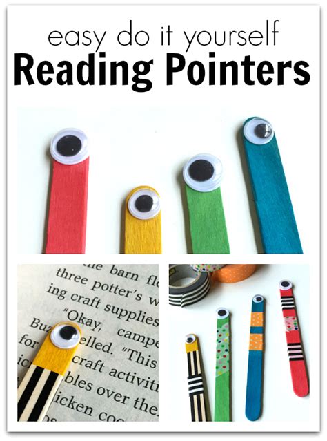 DIY Reading Pointers and Bookmarks - No Time For Flash Cards