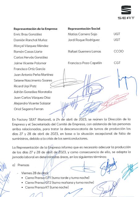 Secci N Sindical Ccoo Motherson Planta De Polinya Desconvocatoria L