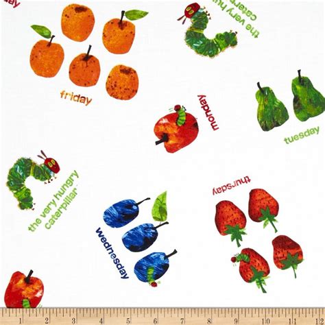 The Very Hungry Caterpillar Fruits From Andover Fabrics by Eric Carle ...