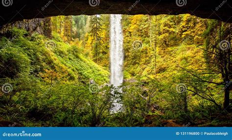 North Falls At Silver Falls State Park Near Silverton, Oregon In Summer ...