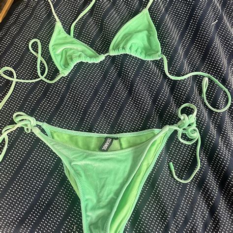 Green Triangl Bikini Size Small Selling Depop