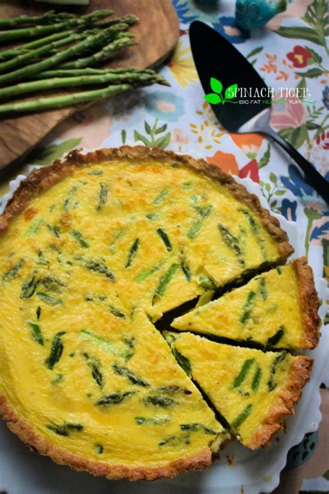 Asparagus Quiche Recipe (Herbed Keto Crust) - Spinach Tiger