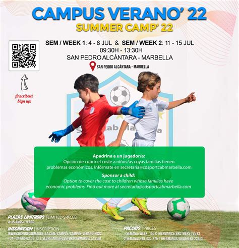 Campus de Fútbol de Verano Julio 2022 - CD Sportcab Marbella