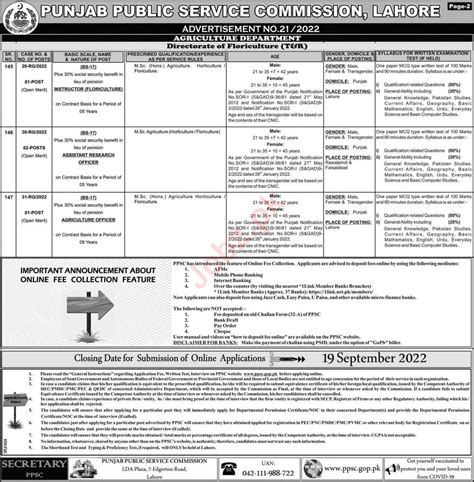 Latest Ppsc Lahore Job Jobz Pk