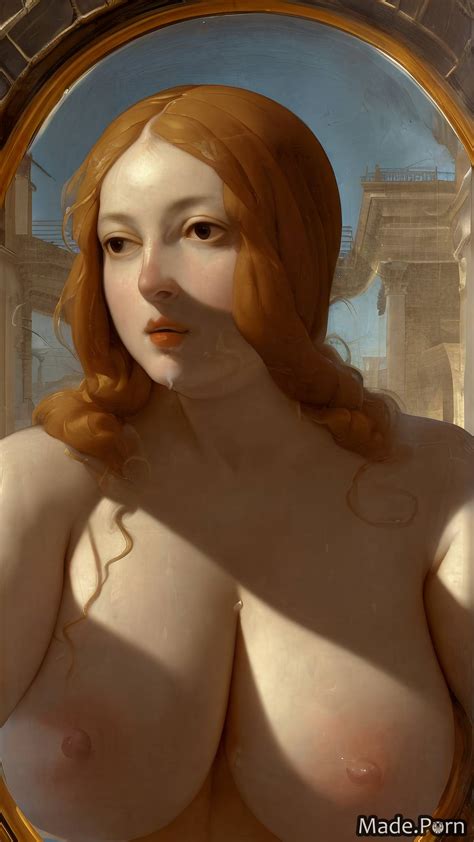 Porn Image Of Gigantic Boobs Blonde Bangs Hair Oiled Body Nude Busty Seductive Created By AI