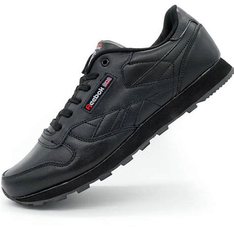 Женские кроссовки Reebok classic leather black (Рибок класик черные ...