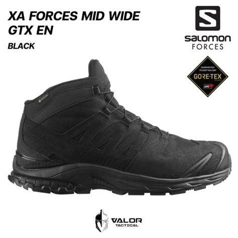 Salomon Xa Forces Mid Wide Gtx En Black รองเท้าเดินป่า รองเท้า