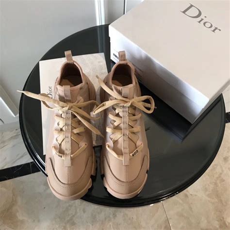 Dior D Connect Sneaker In Nude Neoprene Luxury Designer Brands