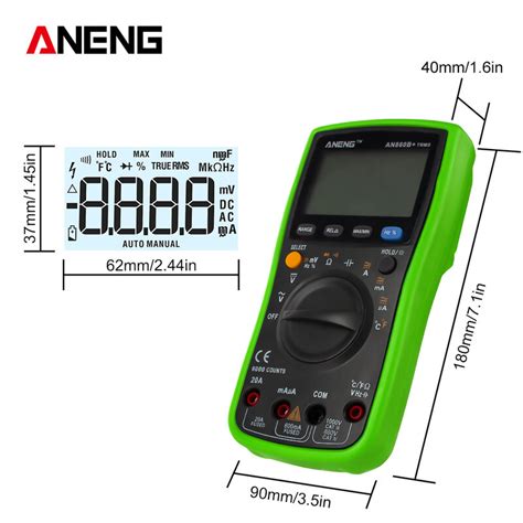 Aneng An B Multimeter Polimetro Tester Digital Multimeter Probador