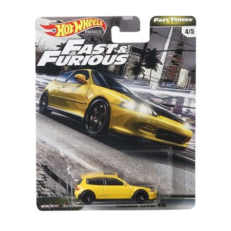 Premium bánh cao su Xe mô hình Hot Wheels Fast Furious Hot Wheels Honda Civic EG