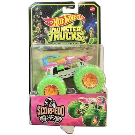 HOT WHEELS SCORPEDO Monster Trucks Glow In The Dark Livraison Gratuite EUR