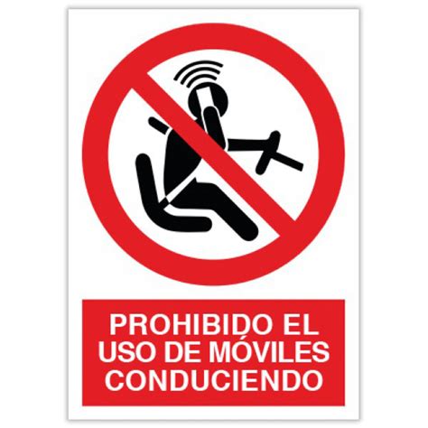 Señal Prohibido El Uso De Móviles Conduciendo Ebersign