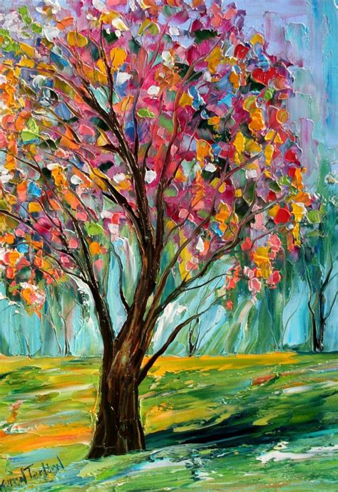 Spring Tree Print, on Watercolor Paper Made From Image of Past Painting, by Karen Tarlton Spring ...