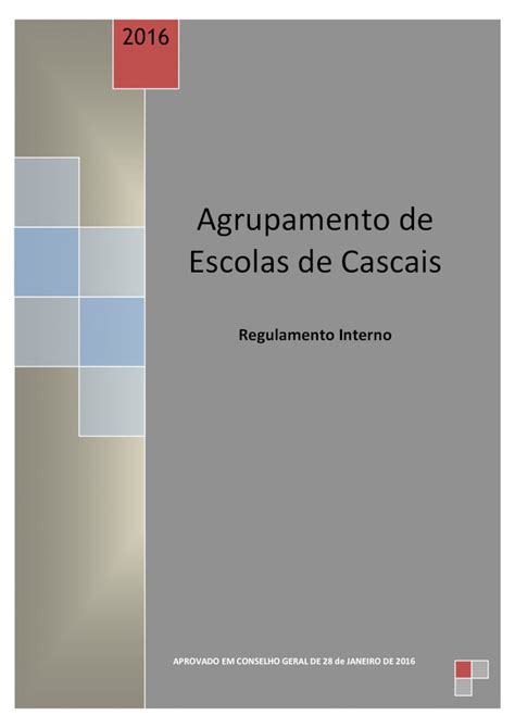 PDF Agrupamento de Escolas de Cascais 6 No Pré escolar e no 1 º