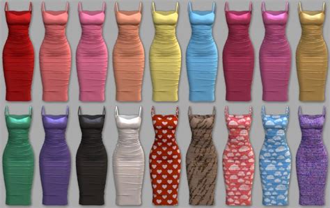 Bodycon Dress Euno Sims Sims 4 Dresses Sims 4 Mods Clothes