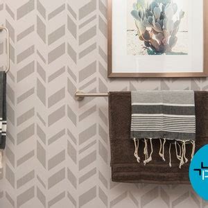 Chevron Vl Large Wall Stencil Modern Geometric Wall Stencils For