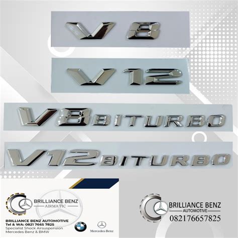 Jual Emblem V Biturbo V Biturbo Chrome Grade A Emblem Tulisan V