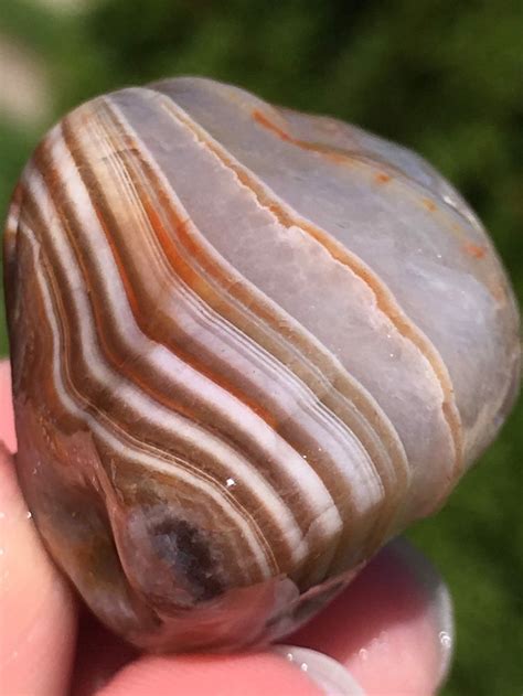 Lake Superior Agate Floater Red White Shadow Banding Oz Etsy Lake