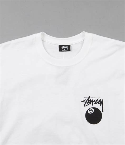 Stussy 8 Ball T Shirt White Flatspot