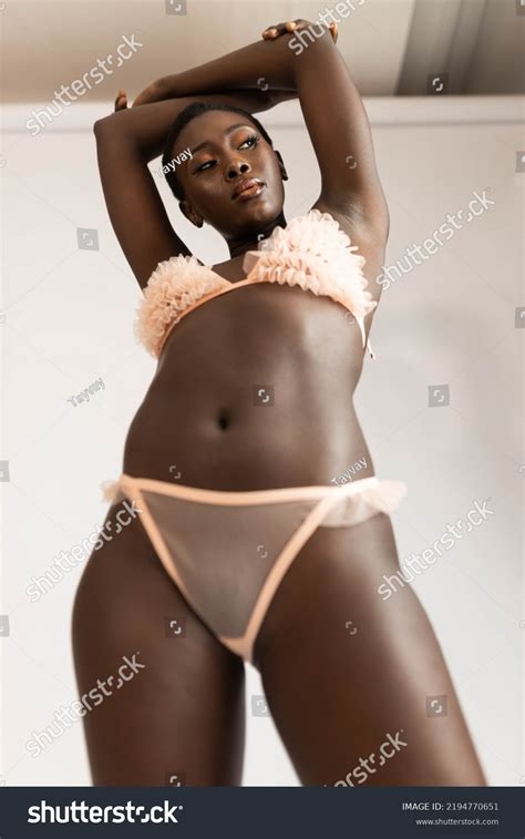 Sexy Ebony Lingerie Model Black Stock Photo Shutterstock