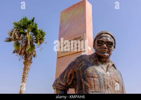 Cape verde Sal Airport statue of Amílcar Cabral outside the departures ...