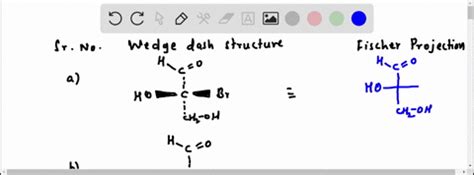how to draw fischer projections from wedge and dash
