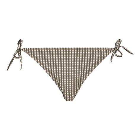 Slip Bikini Mini Donna Con Laccetti E Taschino Checks
