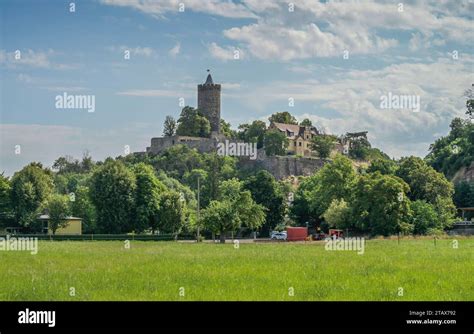 Stadtansicht, Burg, Schönburg, Sachsen-Anhalt, Deutschland *** Town ...