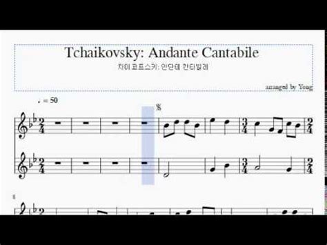 차이코프스키 안단테 칸타빌레 바이올린 편곡 Tchaikovsky Andante Cantabile for Violin